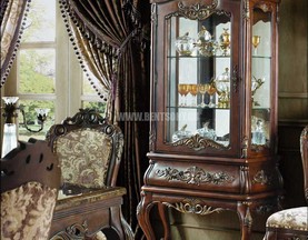 Витрина Рамирес (Классика, резьба, массив дерева) каталог мебели с ценами