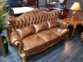 Диван тройной Флетчер А (Классика, натуральная кожа) для загородного дома